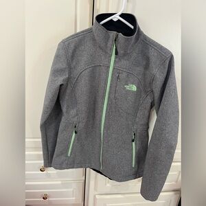 The North Face Gray Jacket with Green Accents | Women’s Medium